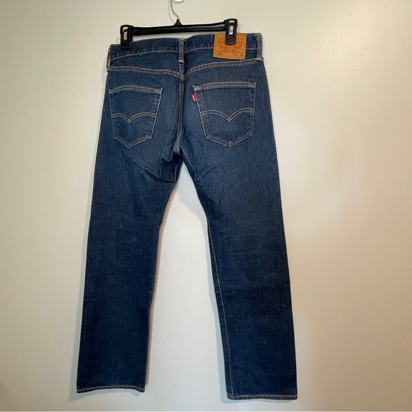 VINTAGE Levis 501 Jeans Mens 32x30 Blue Straight Leg Regular Fit Dark Wash Y2K - Picture 3 of 7